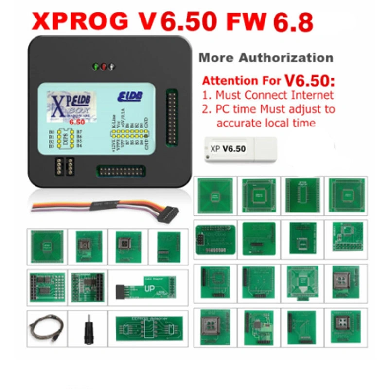 Newest V6.50 X-Prog Programmer X Prog M Full Adapters 6.50 ECU Chip Tunning Xprog V6.50 Add More New Authorization Best Quality