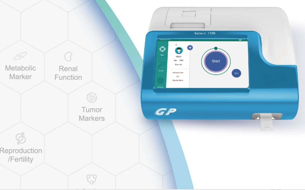 Luorescence Immunoassay Analyzer Poct Test for Ctni, Nt-Probnp, Nt-Probnp/Ctni, Ck-MB/Ctni/Myo, H-Fabp