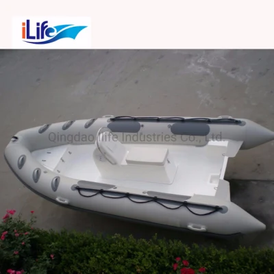 Ilife Il-B480t serie T casco rígido Firberglass trabajo inflable pesca deporte FRP bote de rescate Deep V Sharp con consola central