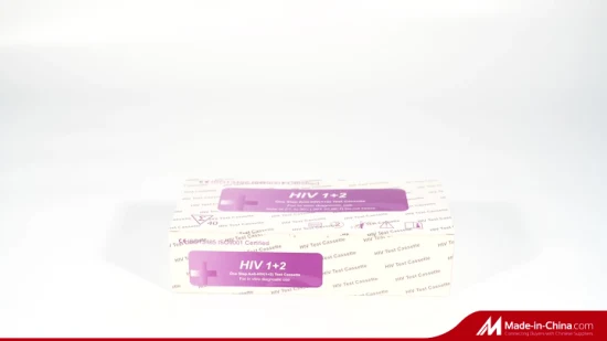 Tira de prueba de VIH/Cassette Kit de prueba de VIH en el hogar Precio de fábrica al por mayor Prueba de enfermedades infecciosas Prueba de VIH en el hogar Prueba rápida HIV1/2