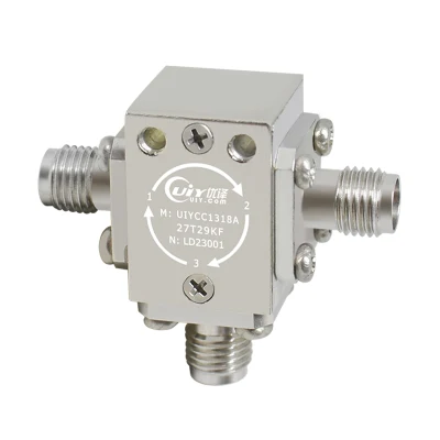 Banda Ka típica 27,0 a 29,0 GHz Circulador coaxial de RF IL 0,5 dB 2,92 mm hembra